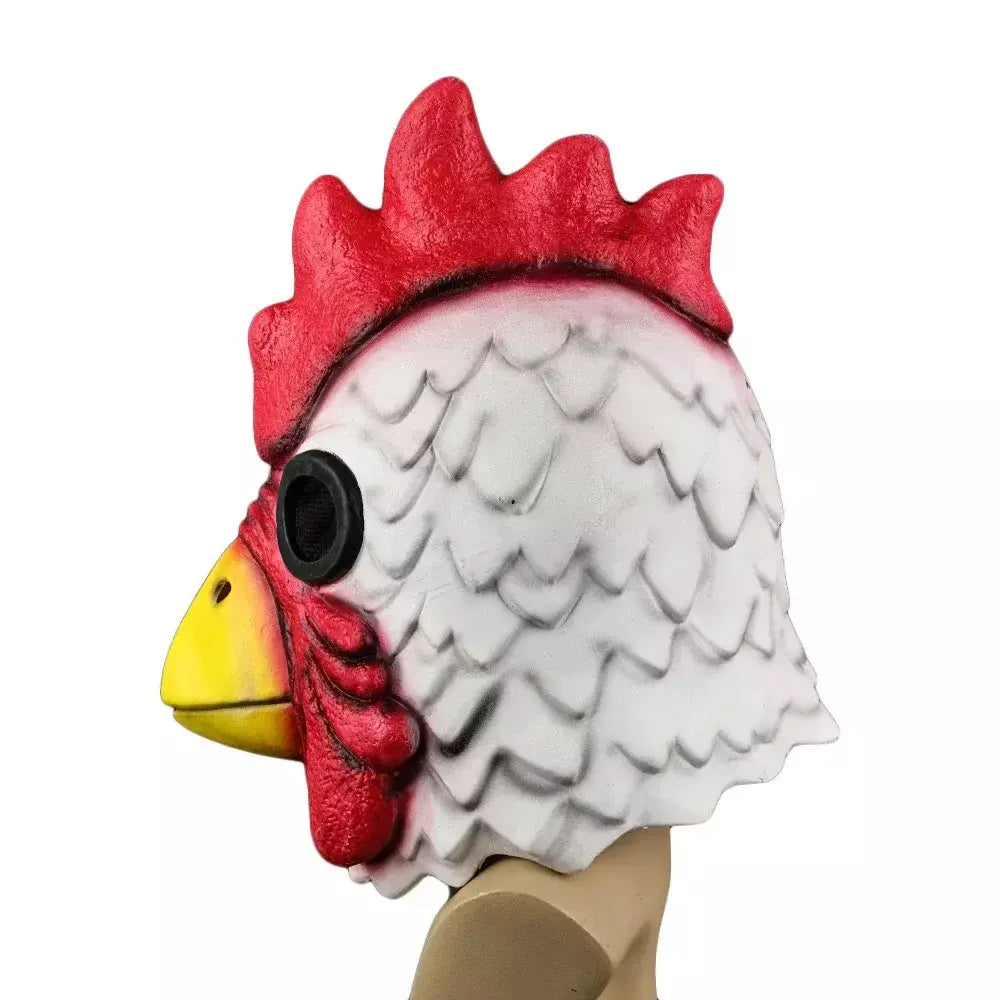 Máscara cosplay látex miami galo animais máscaras cabeça de frango para festa de halloween masquerade engraçado romance personalidade traje adulto