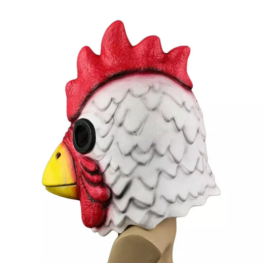 Máscara cosplay látex miami galo animais máscaras cabeça de frango para festa de halloween masquerade engraçado romance personalidade traje adulto