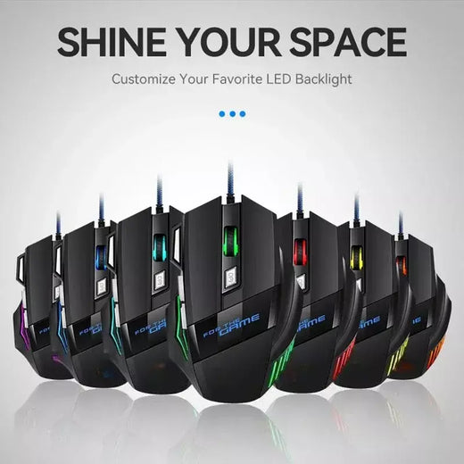 1 pc apenas novo mouse para jogos usb hipervelocidade rgb retroiluminado ergonômico mouse para jogos 7d esports mouse com fio para laptop pc gamer