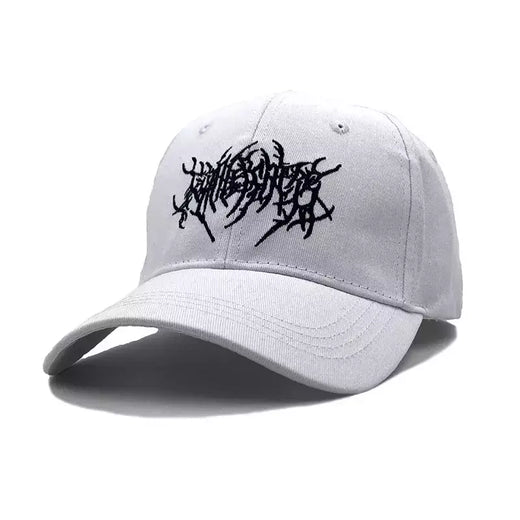 Boné de beisebol com bordado para homens e mulheres, boné de algodão punk e gótico street, esportes ao ar livre, bonés pretos Y2K para pai, moda