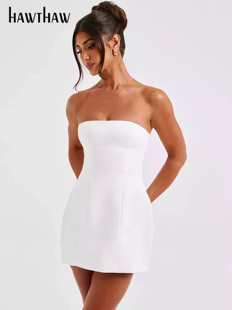 Hawthaw-Mini vestido curto preto feminino, streetwear noturno, bodycon, roupas de festa, clube, itens por atacado para negócios, verão, 2022