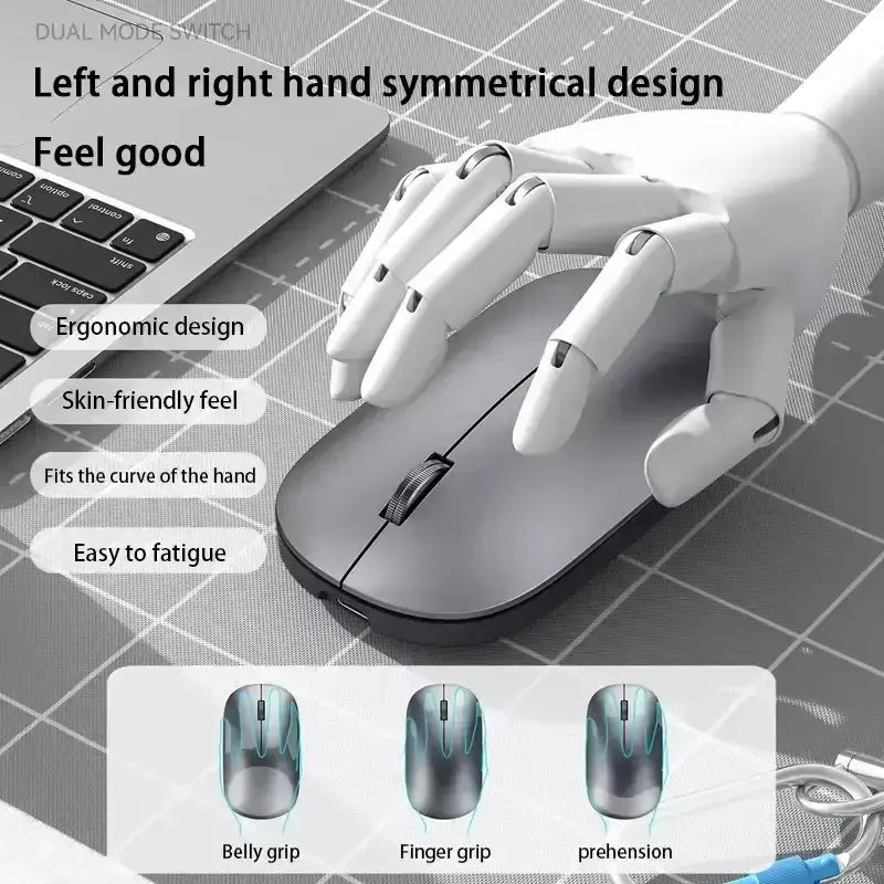 2.4g mouse sem fio tipo-c recarregável bluetooth mouse 1600dpi silencioso clique portátil jogo de escritório ratos sem ruído para computador portátil