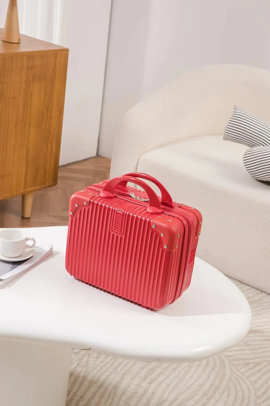 Mini bolsa de maquiagem leve, mala de viagem de grande capacidade, 14 ", novo, na moda, 2021