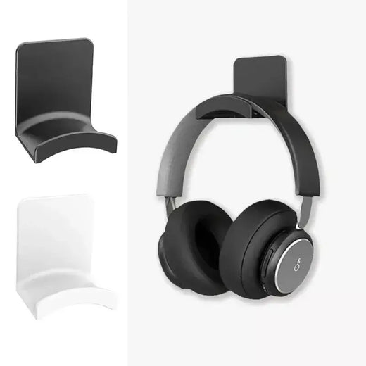 Suporte universal para fone de ouvido, suporte de plástico adesivo para montagem na parede sob a mesa, suporte para fone de ouvido para jogos
