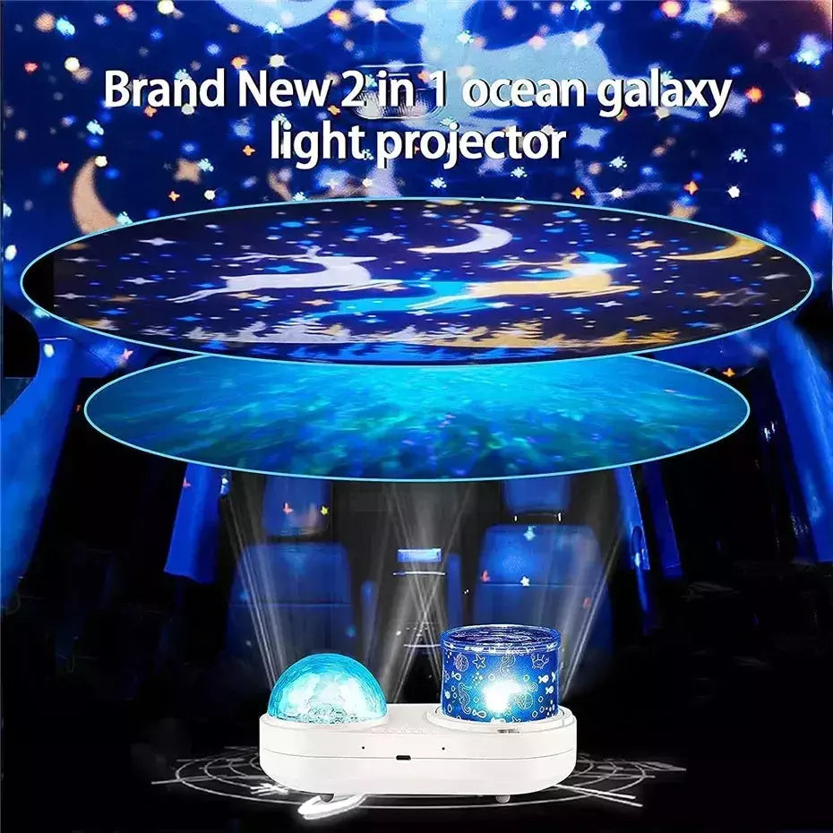 Ocean Jellyfish Lamp Projector para Crianças, Star Galaxy Night Light, Rotação 360 °, Sala, Aniversário, Presentes de Natal para Meninos e Meninas