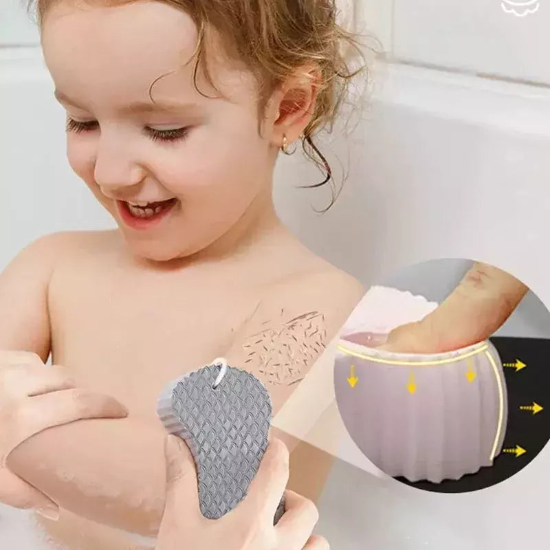 O purificador exfoliating do corpo, esponja macia, escova do chuveiro, removedor da pele, banho, esfrega, 1PC