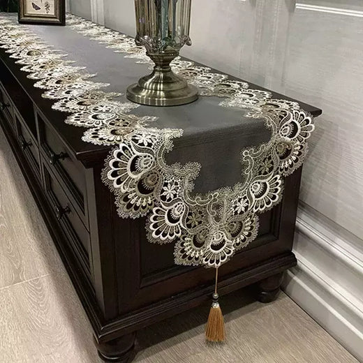 Toalha De Mesa De Renda De Flor Antiderrapante, Tampa De Mesa, Retângulo, Cozinha, Jantar, Café, Festa, Mesa, Decoração Do Armário