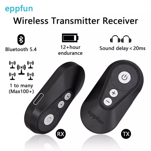 LE Audio-Receptor Transmissor Sem Fio, Bluetooth 5.4, Entrada Aux, USB-C Entrada de Áudio para TV, Fone de Ouvido, Alto-falante, Guitarra, LC3,Auracast ,Aux