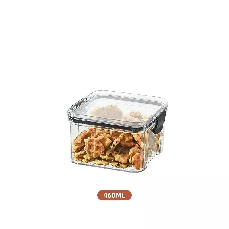 Conjuntos de cozinha empilháveis selados, 460-1800ml, caixa de plástico para armazenamento de alimentos, garrafa multigrãos, frutas secas, chá, recipientes de armazenamento