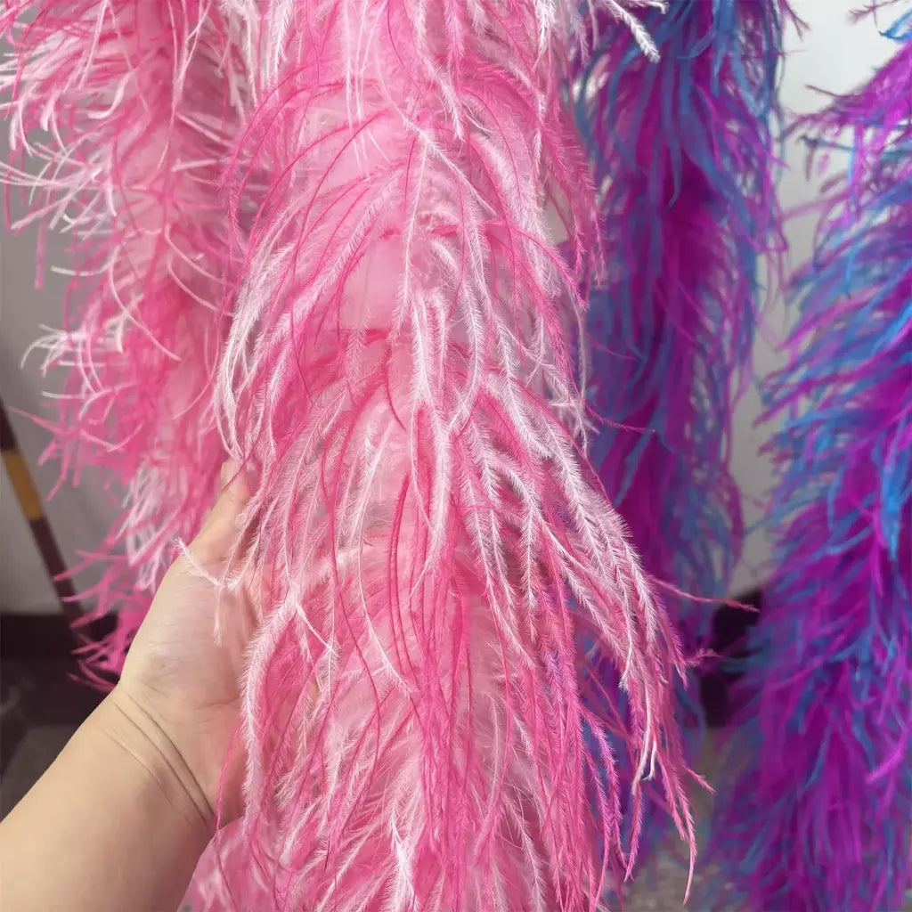 Boa de penas de avestruz arco-íris, 6/10/20 camadas, acessórios de festa fofos para mulheres, halloween, carnaval, cosplay, decoração de casamento, fantasia diy