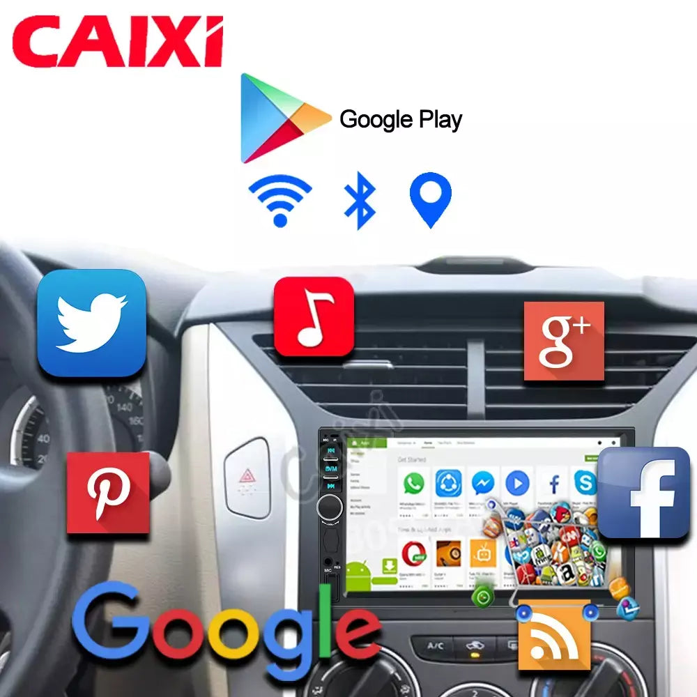 Caixi rádio universal 2din android 14 carro multimídia carplay autoradio gps para toyota nissan jeep hyundai kia chevrolet vw fiat