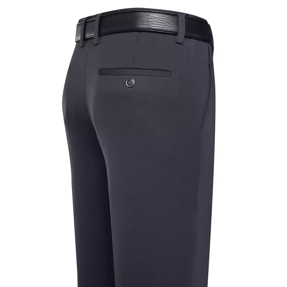 KUBRO-Calça casual reta masculina de seda e gelo, calça masculina, roupa seca rápida, coreana, nova, primavera, outono, 2024