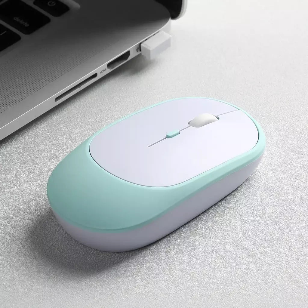 Mouse para jogos sem fio 2.4Gh, modos duplos, Bluetooth, consumo de energia ultrabaixo, compatível com PC, Mac, computadores, laptops, mudo