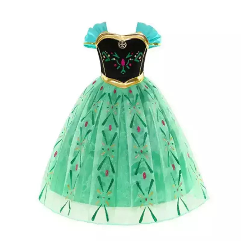 Elsa anna vestidos de princesa meninas malha lantejoulas vestido crianças cosplay neve rainha trajes halloween carnaval festa aniversário vestidos