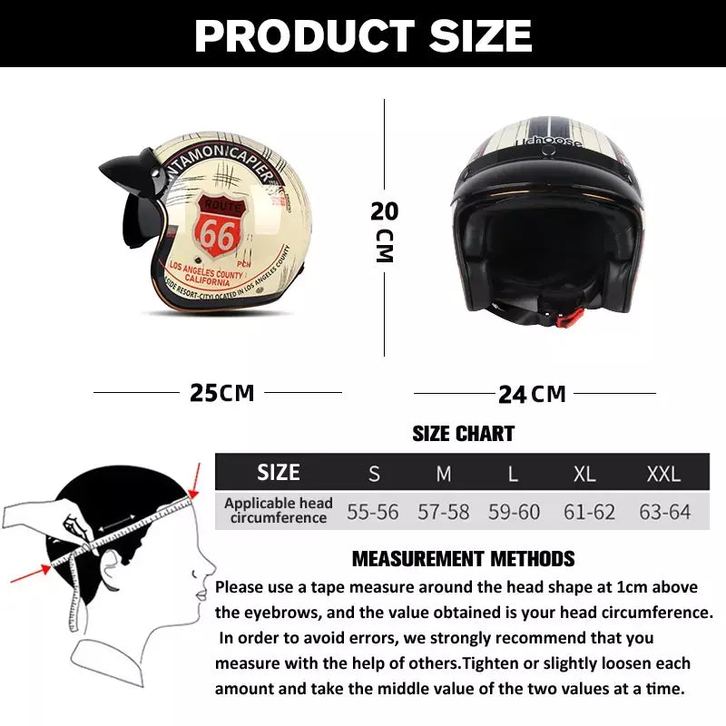 DOT Certificado Retro Capacete de Motocicleta Cafe Racer Rosto Aberto Casco Moto para Acessórios de Motocicleta Homens Cascos de Moto