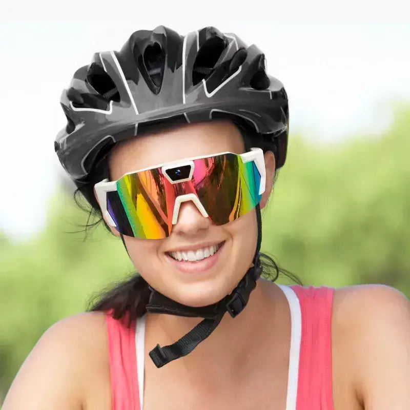 Novos óculos de vídeo hd câmera de ação óculos de sol inteligentes óculos esportivos ao ar livre bicicleta motocicleta motorista gravador caminhada cam