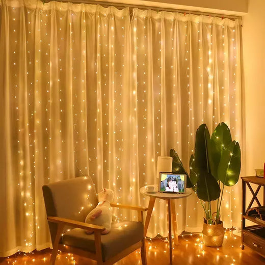 Luzes de natal luzes de cortina de fadas 8 controle remoto usb festão decoração de natal lâmpada de ano de férias