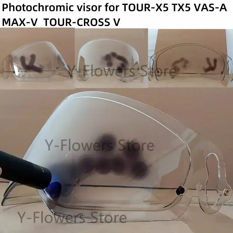 Escudo de viseira fotocromática para ARAI TOUR-X5 TOUR X5 TX5 VAS-A XD-5 MAX-V MAX V TOUR-CROSS V TOUR CROSS 5 Lente de capacete de vidro Mica
