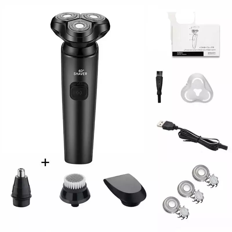 ZOZEN-Barbeador elétrico recarregável para homens, lâmina, aparador de cabelo, corte, máquina de barbear, aparador de barba, seco, uso duplo