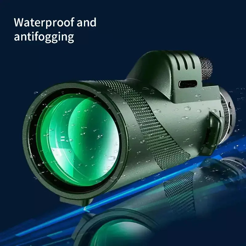 80x100 portátil zoom hd 5000m telescópio dobrável de longa distância mini telescópio poderoso para caça esportes ao ar livre acampamento viagem