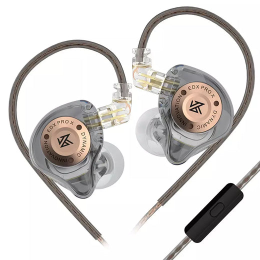 Kz edx pro x fones de ouvido dinâmicos no monitor de alta fidelidade com fio fones estéreo jogos música tampões com cancelamento ruído fone/saco