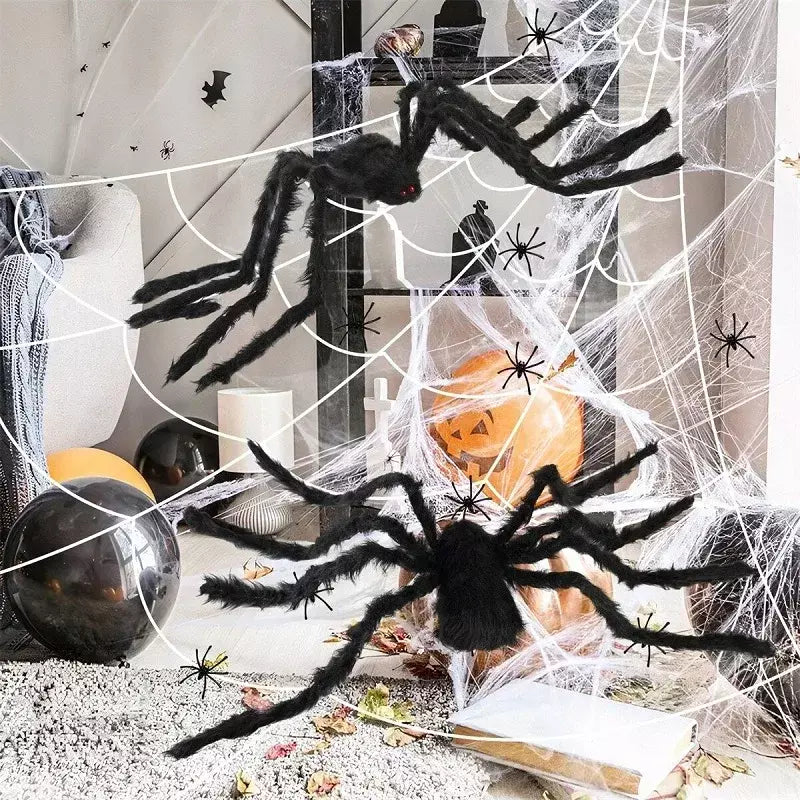 30cm/50cm/75cm/90cm/125cm/150cm/200cm horror halloween gigante aranha preta decoração casa assombrada festa adereços decoração de halloween