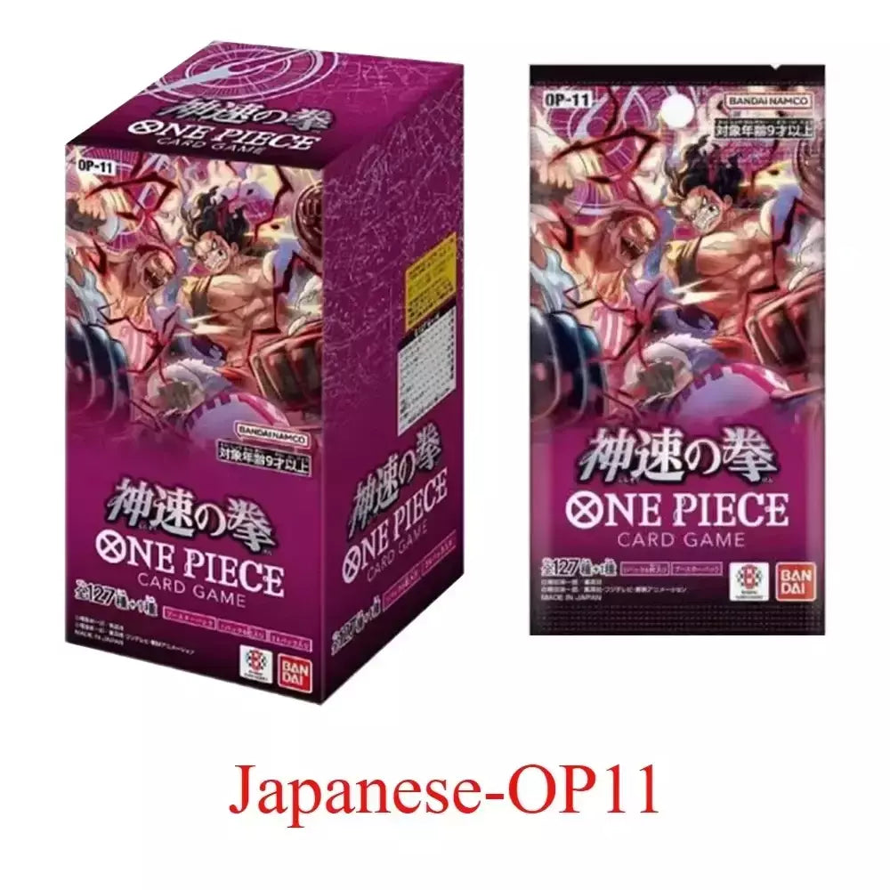 Uma peça tcg caixa de reforço de cartão de jogo japonês selado autêntico japonês OP01-OP13 série completa caixa de reforço cartões de coleção de jogo