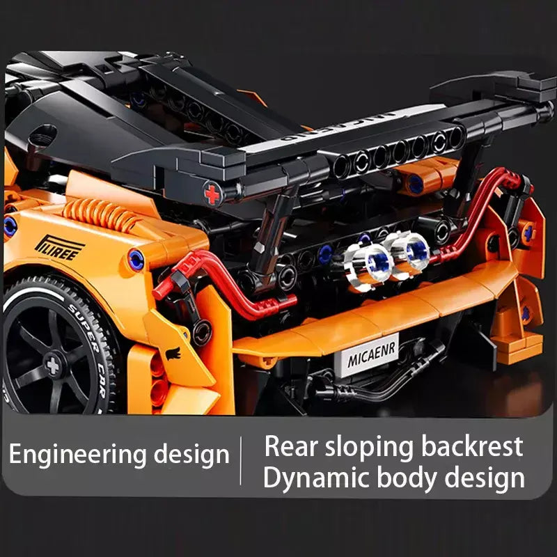 2025 novo 1200 pçs mclaren esportes carro blocos de construção conjunto 1:14 escala kit modelo carro corrida para crianças adulto veículo corrida brinquedos presentes