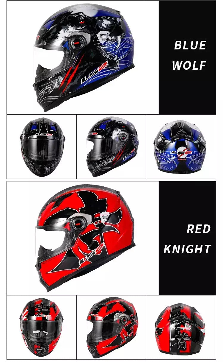 Ls2 rosto cheio capacete da motocicleta das mulheres dos homens capacete de motocross de alta resistência abs escudo 3c aprovado acessórios da motocicleta ff358