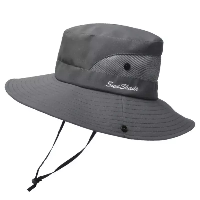 Xinbaoguan-Chapéu De Sol Respirável Ao Ar Livre, Fêmea Rabo De Cavalo, Chapéu De Pescador, Chapéu Dobrável, 100% Poliéster, 9002, Verão
