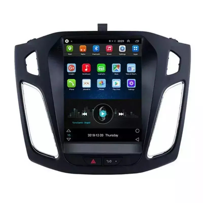 Tela vertical GPS de rádio inteligente estilo Android Tesla para Ford Focus