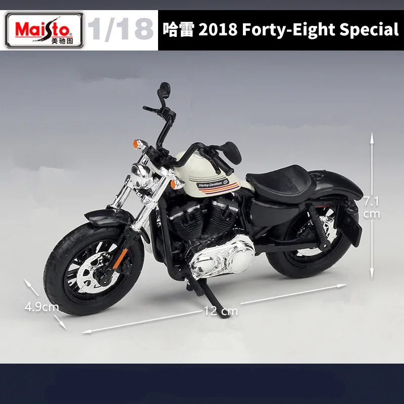 Maiisto-Harley 2018 Quarenta Oito Modelo de Motocicleta, Liga Especial, Modelo de Motocicleta, Metal fundido, Esportes de rua, Presente Infantil, 1:18