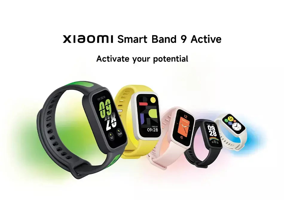 Versão global xiaomi mi band 9 ativo 8 dias de vida útil da bateria pulseira 1.47 ''tela 60hz 50 modos esportivos mi fitness banda inteligente
