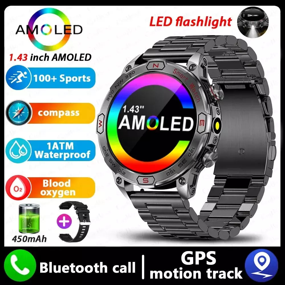 Xiaomi amoled relógio inteligente masculino 450 mah bateria rastreador de fitness ip68 à prova dip68 água bluetooth chamada smartwatch para xiaomi