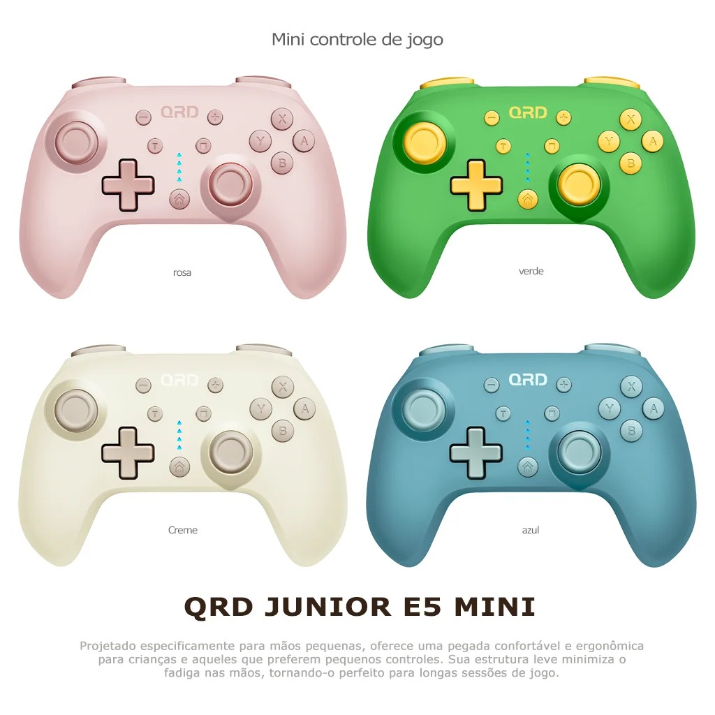 Controle Joystick Sem Fio Para Nintendo Switch 2/ Switch 1/ Switch Lite/ Switch Oled/ Pc/ Ios/ Android Efeito Hall Mini Gamepad