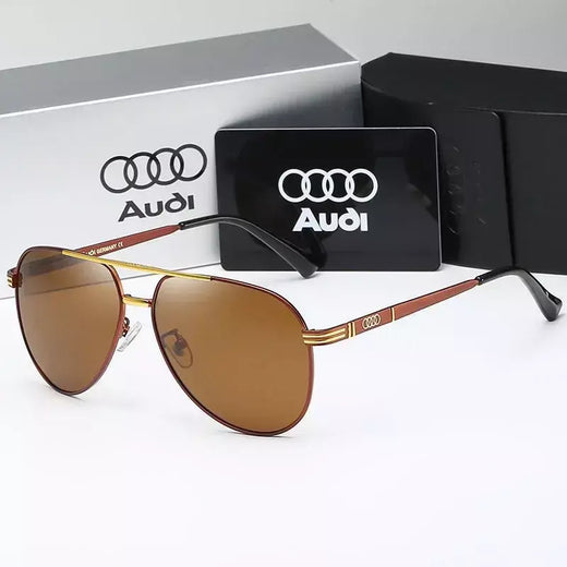 Audi uv400 polarizado antirreflexo retro vôo óculos de sol para motocicleta clássico sapoye ao ar livre óculos das mulheres dos homens 558