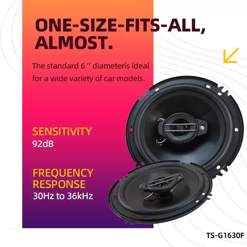 2 pçs 6 Polegada 320w 3 vias universal carro coaxial música estéreo gama completa hi-fi para carro caminhão porta alto-falantes sistema de som surround