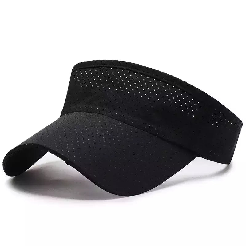 Verão Respirável Air Sun Chapéus Homens Mulheres Viseira Ajustável Proteção UV Top Vazio Solid Sports Tennis Running Sunscreen Cap Hat