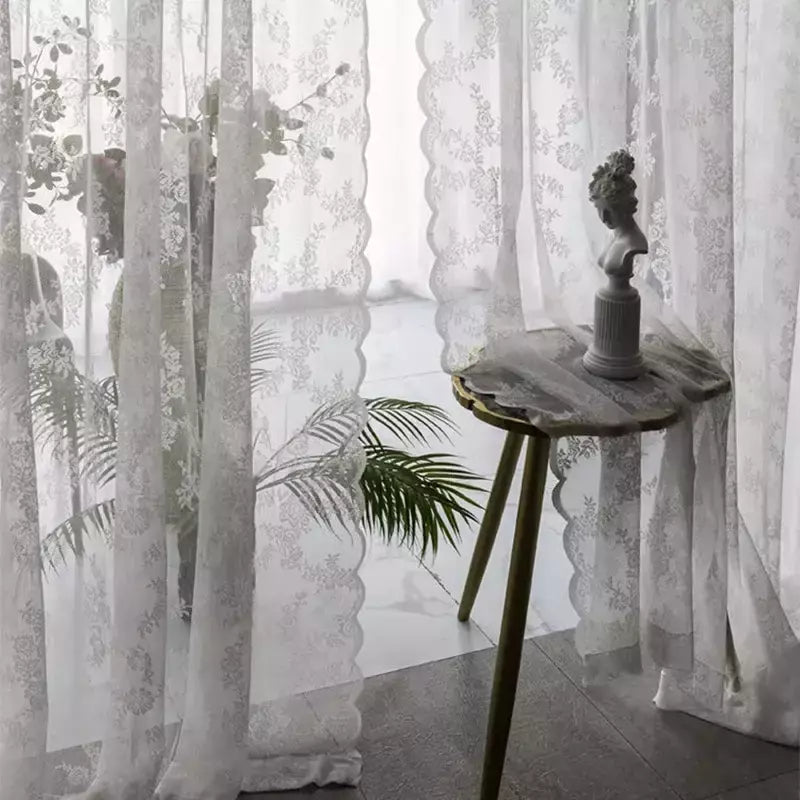 Cortina De Renda Francesa Com Tule Branco, Persianas, Sala De Estar E Suprimentos Do Quarto, Tela Respirável, Festa De Casamento, Decoração De Casa