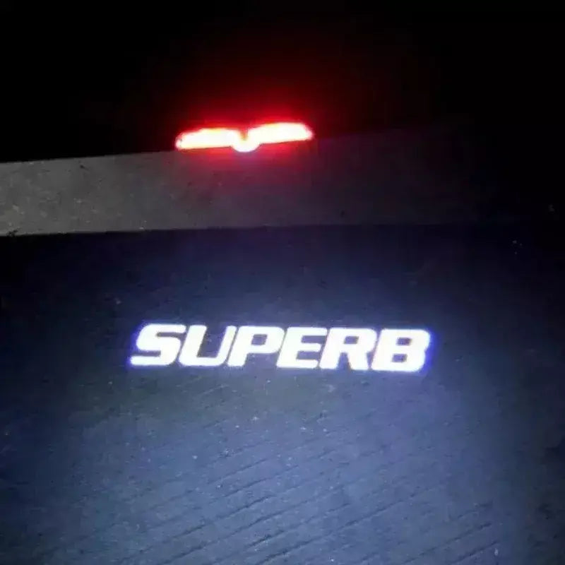 2x led emblema luz da porta do carro luces projetor para skoda superb 2006-2017 2018 2019 2020 2021 2022 2023 2024 decoração de bens de carro