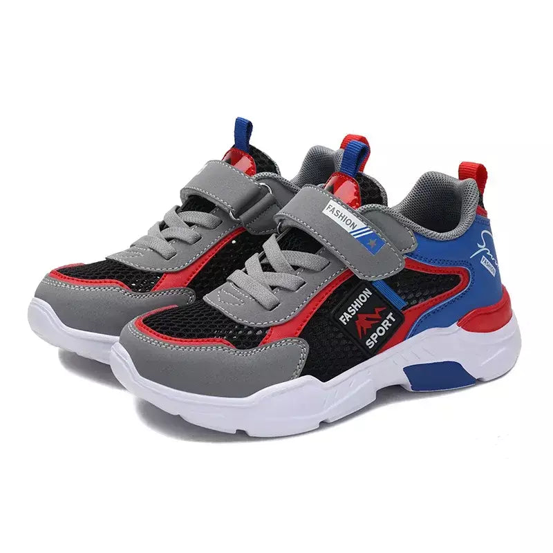 Única rede crianças sapatos meninos tênis verão respirável superfície antiderrapante meninas tênis casuais esportes correndo sapatos ao ar livre