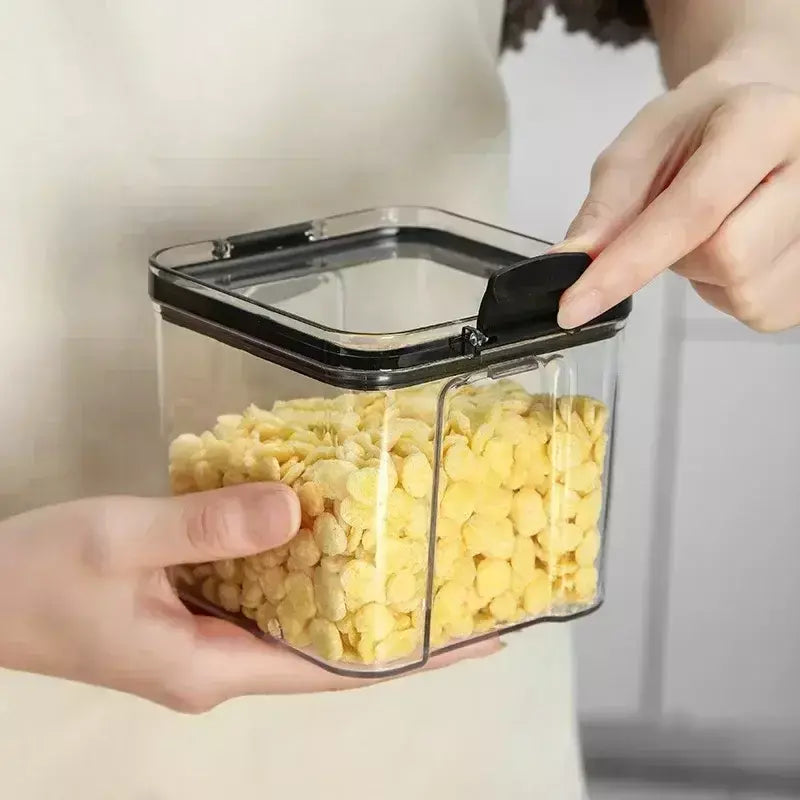 Conjuntos de cozinha empilháveis selados, 460-1800ml, caixa de plástico para armazenamento de alimentos, garrafa multigrãos, frutas secas, chá, recipientes de armazenamento