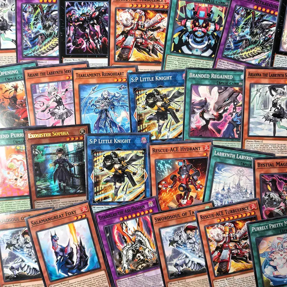 54 cartões yu gi oh, estrutura competitiva, olhos azuis, tyler kurikara, cartões yugioh de marca em inglês