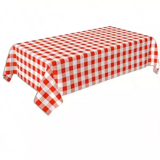 Toalha De Mesa Impermeável De Xadrez Vermelho, Home Dining Coffee Table Cover, Decoração De Festa De Casamento, Piquenique Interior e Exterior