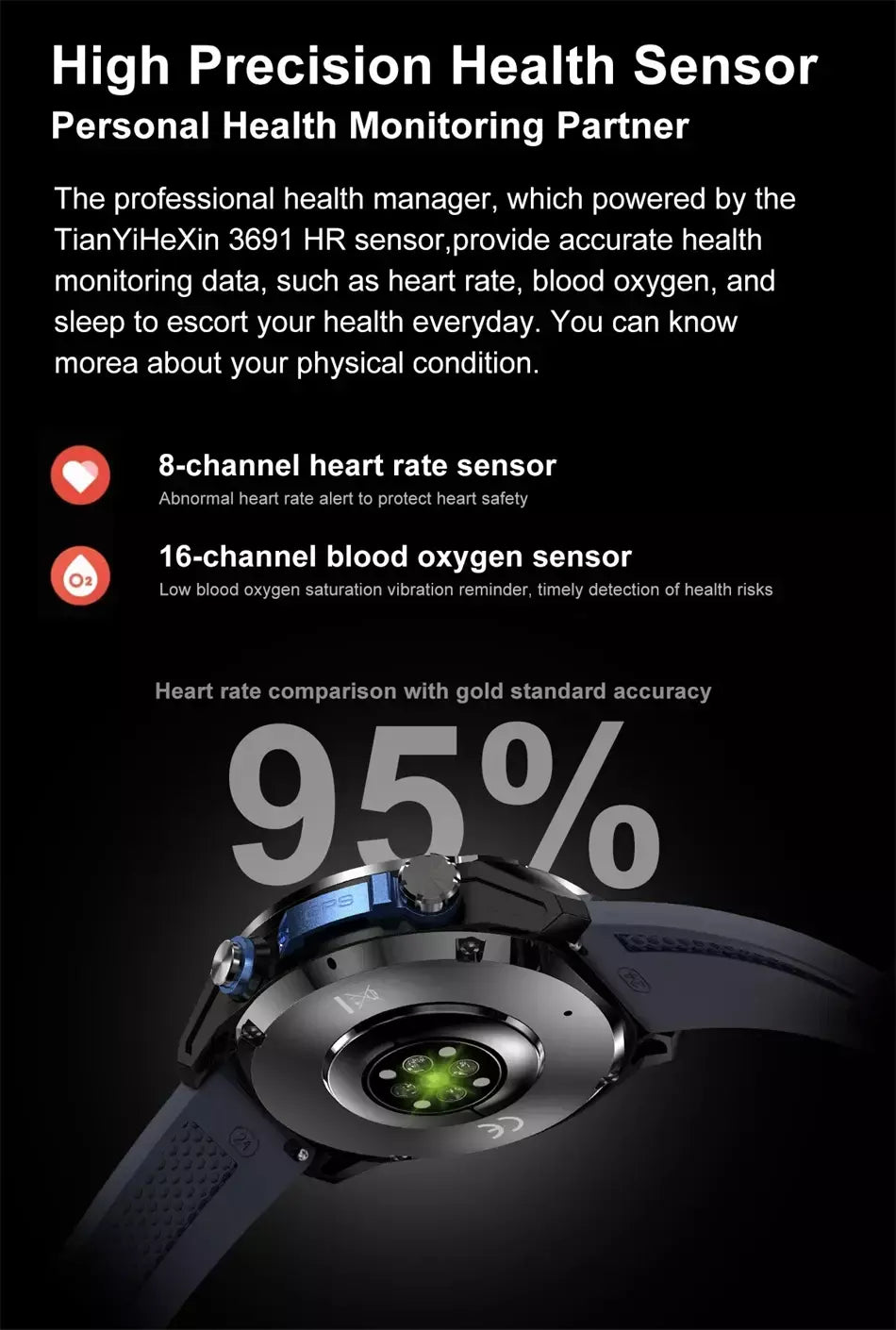 Xiaomi gps relógio inteligente com mapas offline 4gb de memória player vídeo militar esportes smartwatch masculino 30m natação à prova dwaterproof água amoled