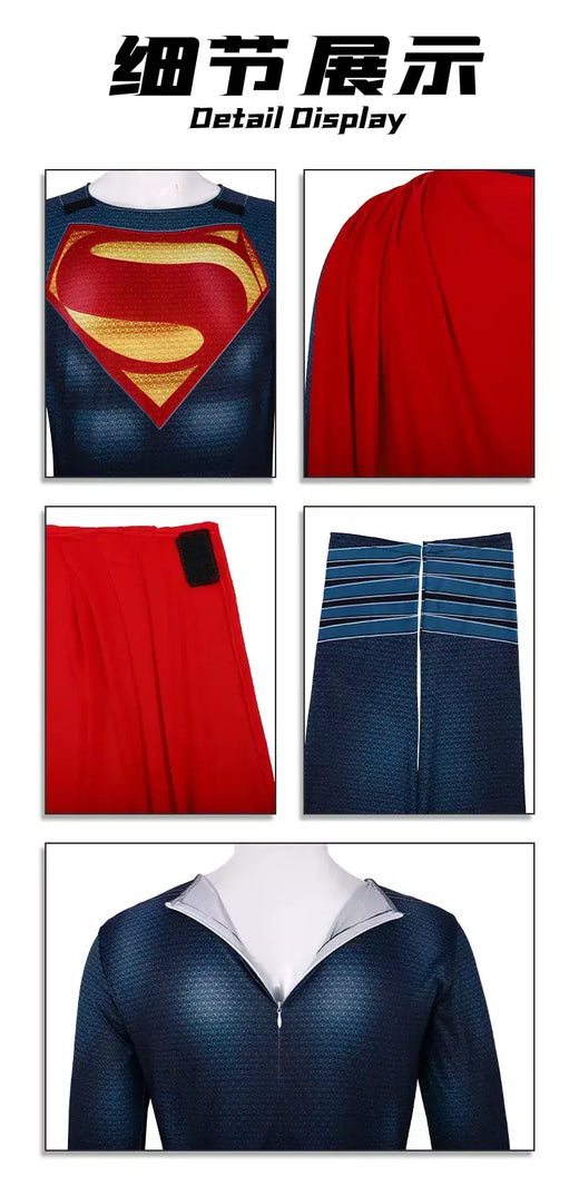 Superman cosplay traje halloween carnaval festa roupas palco desempenho herói para homens mulheres roupas
