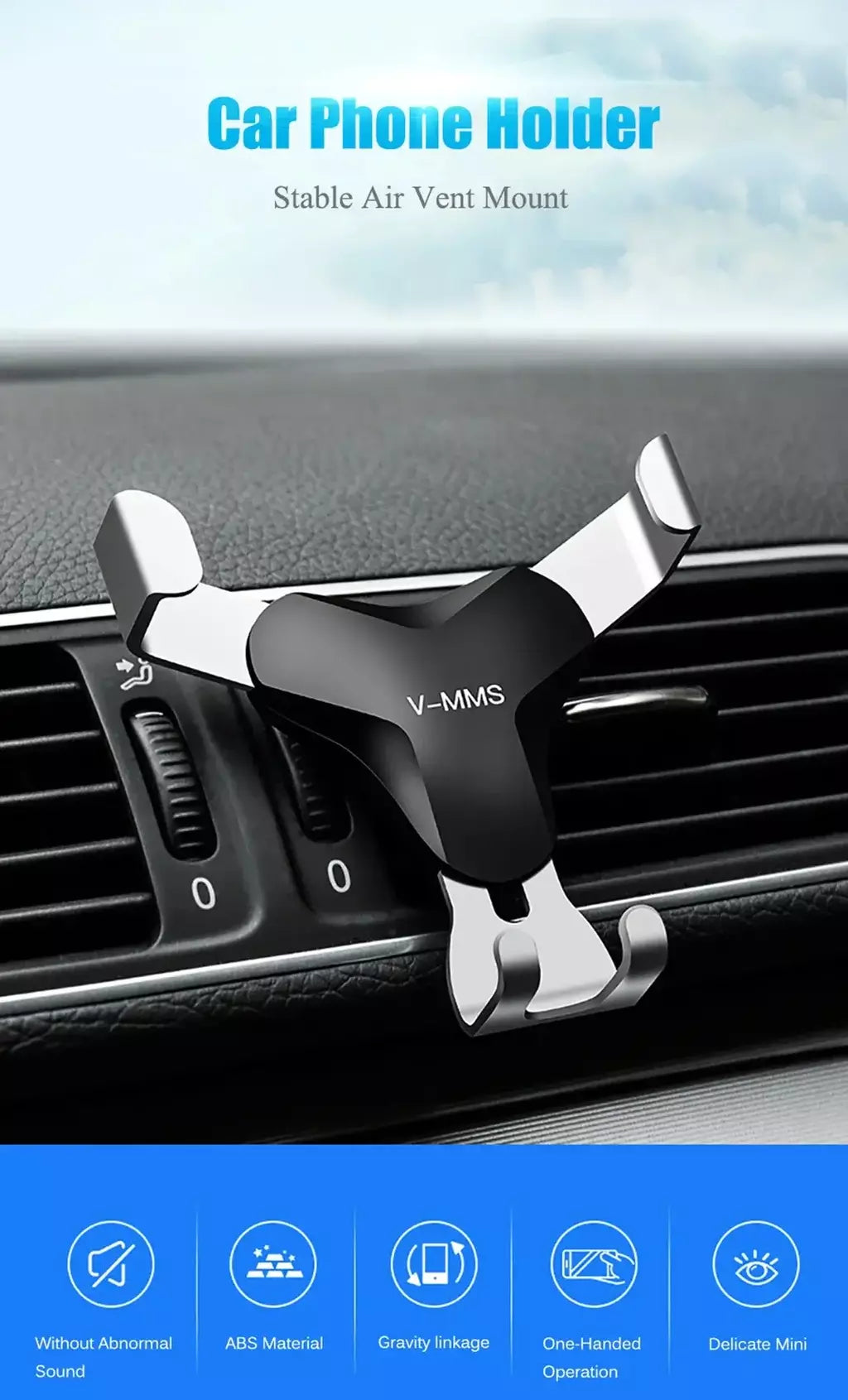 Suporte de carro de gravidade, clipe de montagem de ventilação de ar automático, suporte de celular sem gps magnético, suporte de telefone móvel para iphone 14 xiaomi samsung