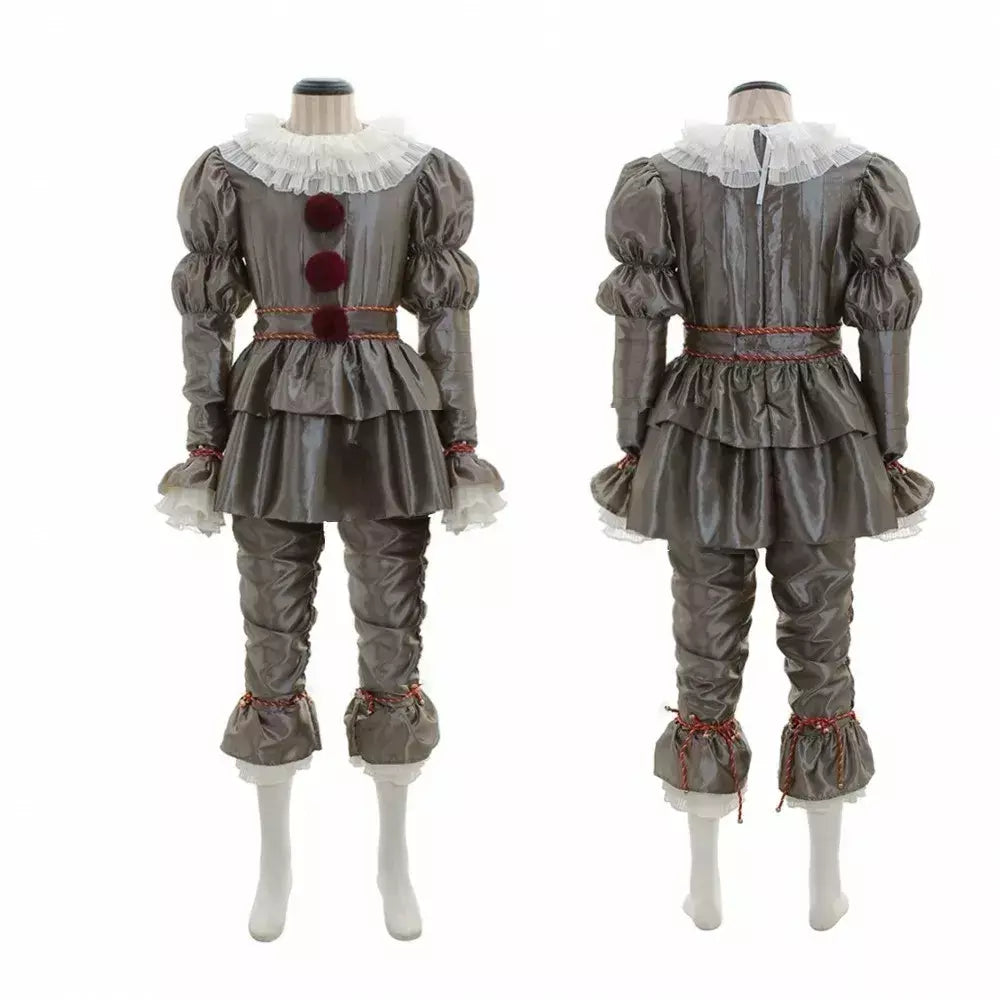 Anime noite palhaço coringa adulto pennywise cosplay traje halloween palhaço stephen king masculino feminino cos ternos roupa uniforme festa
