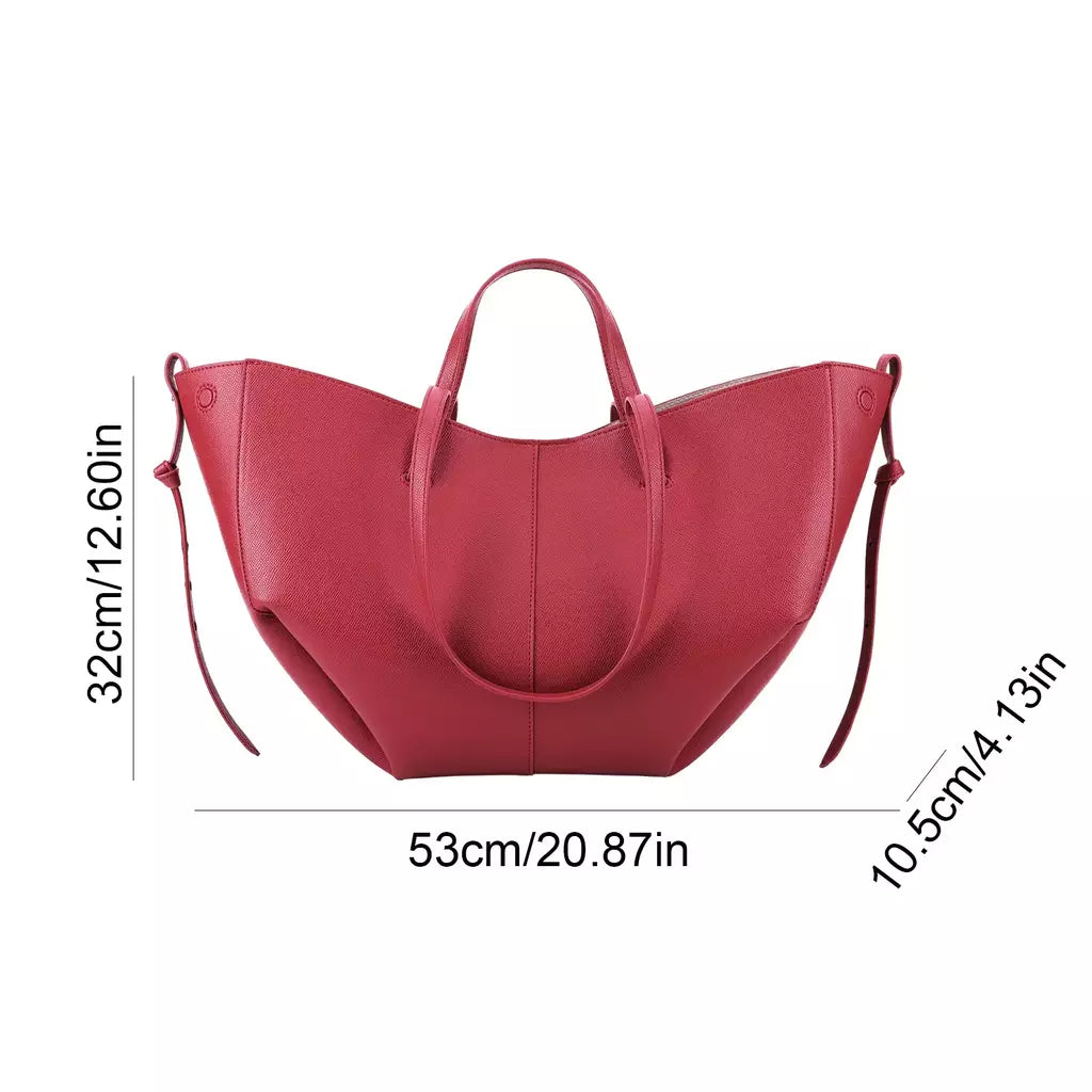 Bolsa de ombro elegante de grande capacidade para mulheres, Bolsa de lazer de couro PU