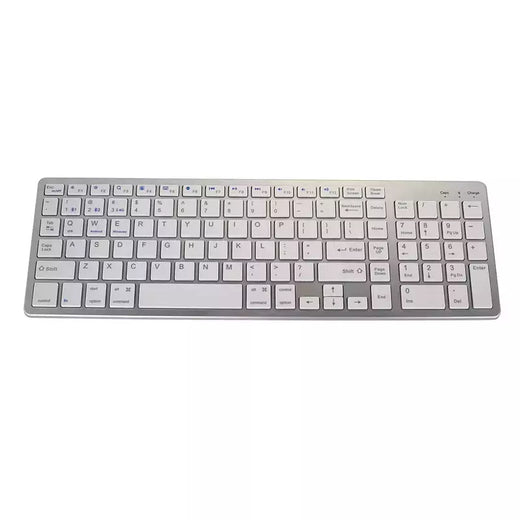 Teclado sem fio ultra magro de bluetooth compatível para mac os/ios/ipad os teclado recarregável para macbook